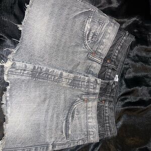 Zara Gray Denim Mini Skirt